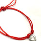 Dámsky šnúrkový náramok s príveskom srdce z chirurgickej ocele-Bracelets-DIARAfashion-Červený-DIARA.sk