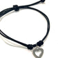 Dámsky šnúrkový náramok s príveskom srdce z chirurgickej ocele-Bracelets-DIARAfashion-Červený-DIARA.sk