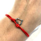 Dámsky šnúrkový náramok so srdcom z chirurgickej ocele-Bracelets-DIARAfashion-Červená-DIARA.sk