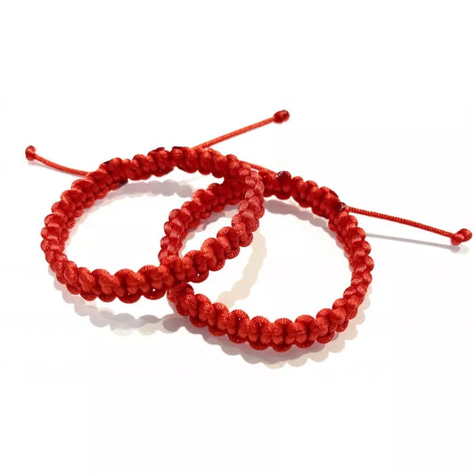 Detské pletené šnúrkové náramky pre dvojičky červené-Bracelets-DIARAfashion-0-12 mesiacov-DIARA.sk