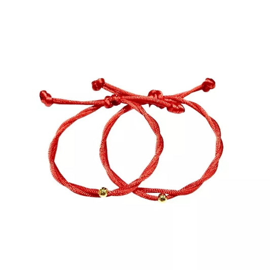 Detské šnúrkové náramky pre dvojičky červené-Bracelets-DIARAfashion-0-12 mesiacov-DIARA.sk