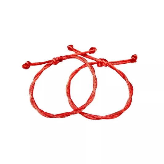 Detské šnúrkové náramky pre dvojičky červené proti urieknutiu-Bracelets-DIARAfashion-0-12 mesiacov-DIARA.sk