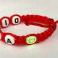 Detský náramok s menom a svietiacimi korálkami červený-Bracelets-DIARAfashion-Mesiac-0-12 mesiacov-DIARA.sk