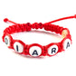 Detský náramok s menom a svietiacimi korálkami červený-Bracelets-DIARAfashion-Mesiac-0-12 mesiacov-DIARA.sk