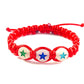 Detský pletený náramok s hviezdičkami svietiacimi v tme červený-Bracelets-DIARAfashion-Pre chlapca-0-12 mesiacov-DIARA.sk