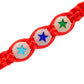 Detský pletený náramok s hviezdičkami svietiacimi v tme červený-Bracelets-DIARAfashion-Pre dievča-0-12 mesiacov-DIARA.sk