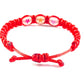Detský pletený náramok s hviezdičkami svietiacimi v tme červený-Bracelets-DIARAfashion-Pre dievča-0-12 mesiacov-DIARA.sk