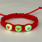 Detský pletený náramok s hviezdičkami svietiacimi v tme červený-Bracelets-DIARAfashion-Pre dievča-0-12 mesiacov-DIARA.sk