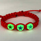 Detský pletený náramok s hviezdičkami svietiacimi v tme červený-Bracelets-DIARAfashion-Pre dievča-0-12 mesiacov-DIARA.sk