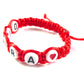 Detský pletený náramok s menom a srdiečkom červený-Bracelets-DIARAfashion-0-12 mesiacov-DIARA.sk