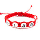 Detský pletený náramok s menom a srdiečkom červený-Bracelets-DIARAfashion-0-12 mesiacov-DIARA.sk