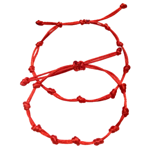 Náramky pre páry pletené šnúrkové s uzlami červené-Bracelets-DIARAfashion-DIARA.sk