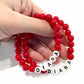 Náramky pre páry s menom červené korálky 2 ks-Bracelets-DIARAfashion-DIARA.sk