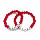 Náramky pre páry s menom červené korálky 2 ks-Bracelets-DIARAfashion-DIARA.sk