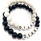 Náramky pre páry s menom čierny biely 2 ks-Bracelets-DIARAfashion-DIARA.sk