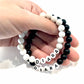 Náramky pre páry s menom čierny biely 2 ks-Bracelets-DIARAfashion-DIARA.sk