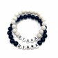 Náramky pre páry s menom čierny biely 2 ks-Bracelets-DIARAfashion-DIARA.sk