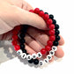 Náramky pre páry s menom s korálkami čierno-červené 2 ks-Bracelets-DIARAfashion-DIARA.sk