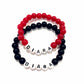 Náramky pre páry s menom s korálkami čierno-červené 2 ks-Bracelets-DIARAfashion-DIARA.sk