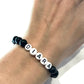 Náramok s menom z čiernych korálok-Bracelets-DIARAfashion-Dámsky-DIARA.sk
