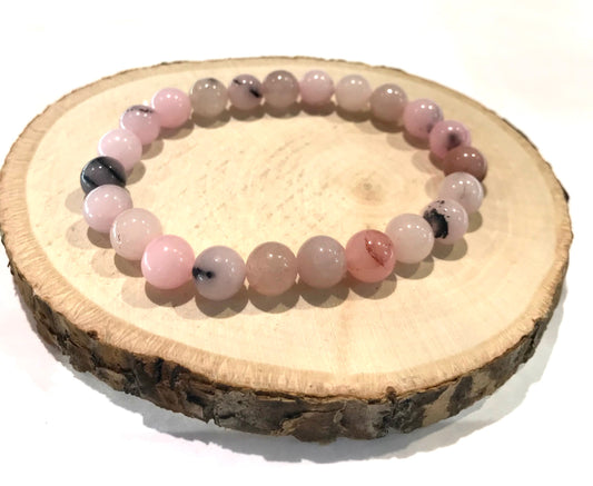 Náramok z minerálov Jaspis čerešňový guľatý minerál 8 mm-Bracelets-DIARAfashion-DIARA.sk