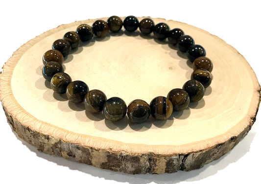 Náramok z minerálov Tigrie oko 8 mm hnedý-Bracelets-DIARAfashion-DIARA.sk