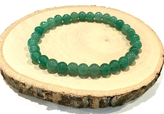 Náramok z minerálov Zelený Avanturín gulatý 6 mm zelený-Bracelets-DIARAfashion-DIARA.sk