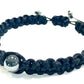 Pánsky nastaviteľný pletený náramok s Hematitom čierny šnúrkový-Bracelets-DIARAfashion-DIARA.sk