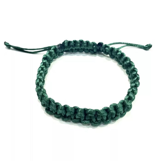 Pánsky pletený šnúrkový náramok hrubý zelený-Bracelets-DIARAfashion-DIARA.sk