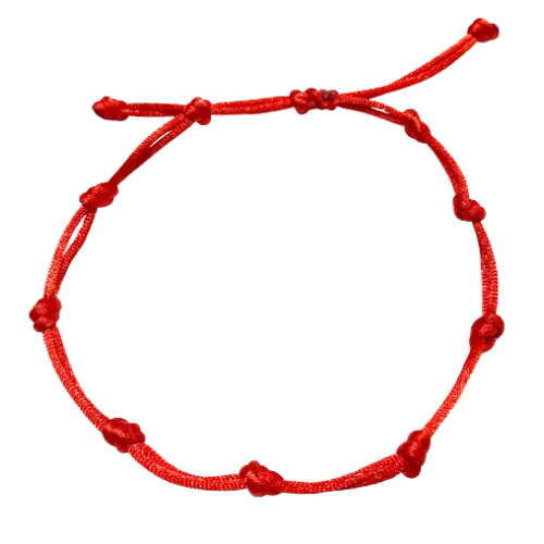 Pánsky pletený šnúrkový náramok s uzlami červený-Bracelets-DIARAfashion-DIARA.sk