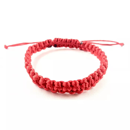 Pánsky šnúrkový pletený náramok červený hrubý-Bracelets-DIARAfashion-DIARA.sk
