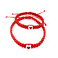 Pletené náramky pre páry so srdcom červené-Bracelets-DIARAfashion-DIARA.sk