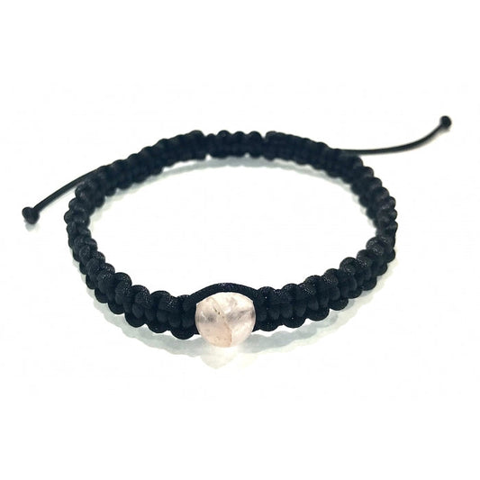 Pletený šnúrkový náramok Ruženín čierny-Bracelets-DIARAfashion-DIARA.sk