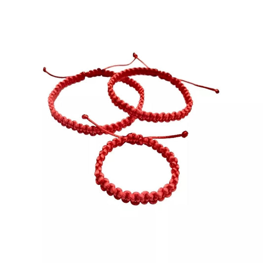 Rodinný set náramkov proti urieknutiu pre rodičov a dieťa červená-Bracelets-DIARAfashion-0-12 mesiacov-DIARA.sk